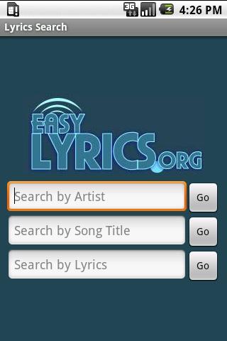 Lyrics Database Search Android Entertainment