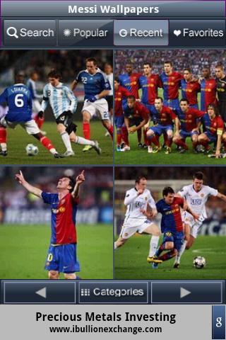 Messi Wallpapers(FIFA 2009) Android Entertainment