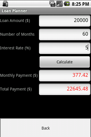 Loan Planner Android Finance