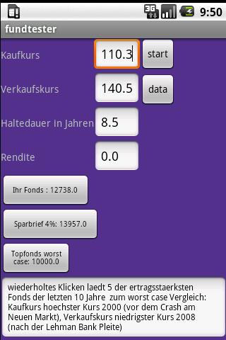 fund tester Android Finance