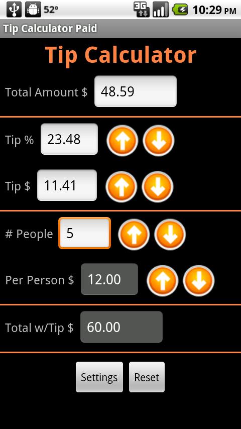Another Tip Calculator *Paid* Android Finance