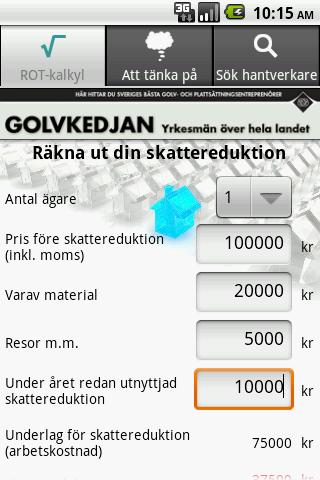 ROTavdraget Android Finance