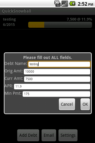 Quick Snowball Android Finance
