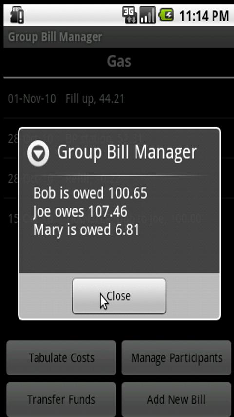 Group Bill Manager Android Finance