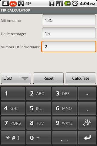 Tip Calculator Donation Android Finance