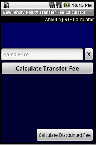 Real Estate Transfer Fee Calc Android Finance
