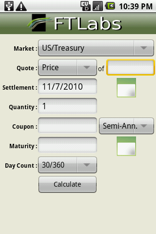 AndroidFISC Bond Calculator Android Finance