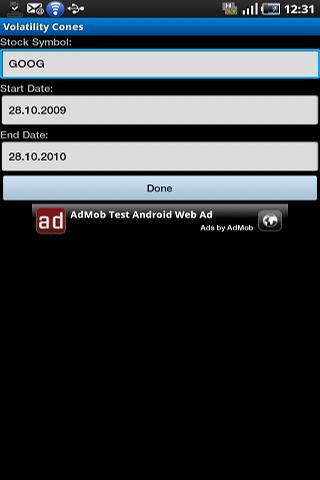 Volatility Cones Android Finance