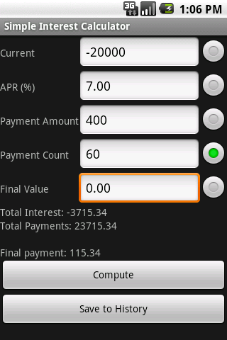 Simple Interest Calculator Android Finance