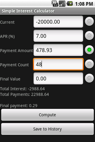 Simple Interest Calculator Android Finance