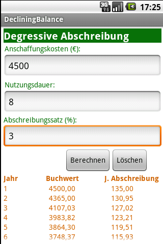Depreciation Calculator Android Finance