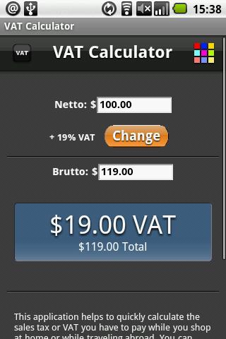 VAT Calculator Android Finance