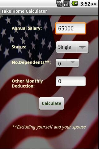 Take Home Calculator Android Finance