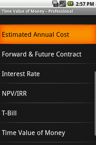 Time value of money – Pro Android Finance