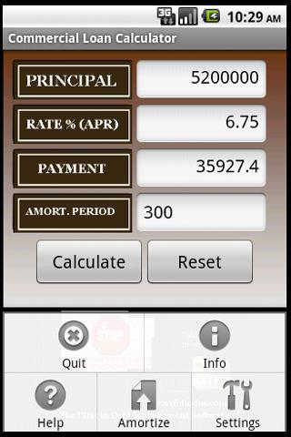 Commercial Loan Calculator Android Finance