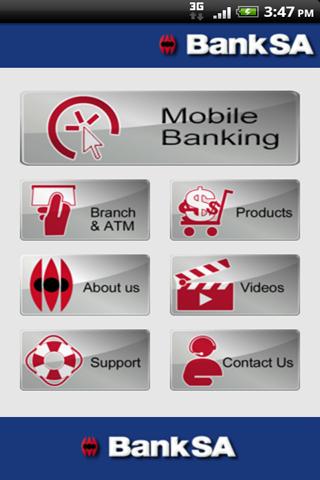 BankSA Mobile Banking App