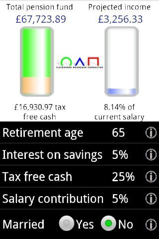 DC Pensions Calculator C-MG Android Finance