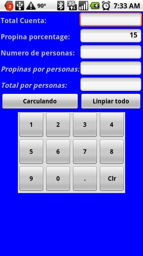 Spanish Easy Tip Calculator