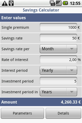 Savings Calculator Android Finance