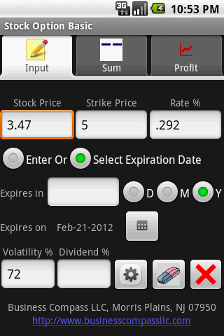 Stock Option Basic Android Finance
