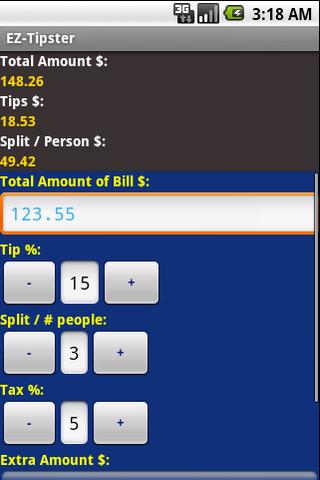 EZBK EZ Tip Calculator Android Finance