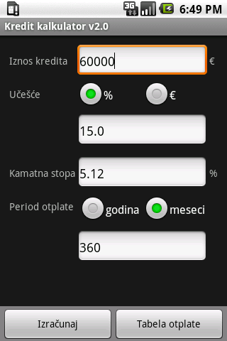 Kredit Kalkulator Android Finance