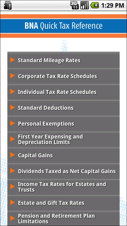 BNA Quick Tax Reference