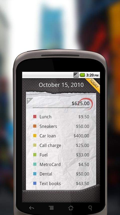 Expenses Android Finance