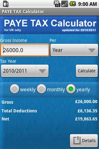 PAYE TAX Calculator Pro Android Finance