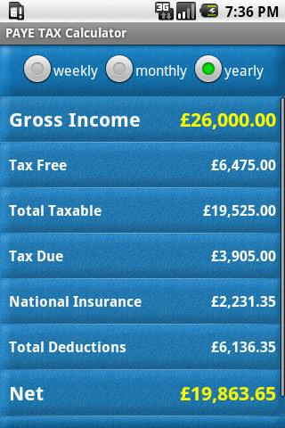 PAYE TAX Calculator Pro Android Finance