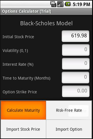 BlackScholes Calculator