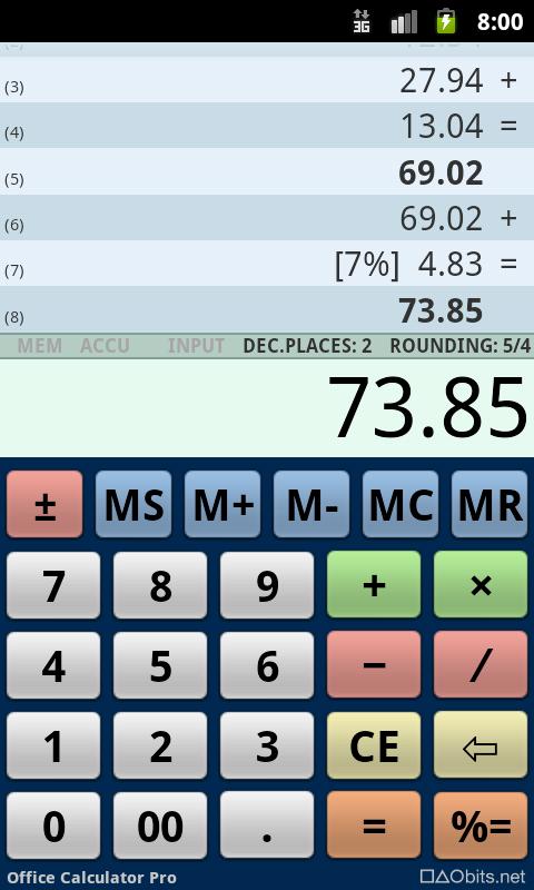 Office Calculator Pro Android Finance