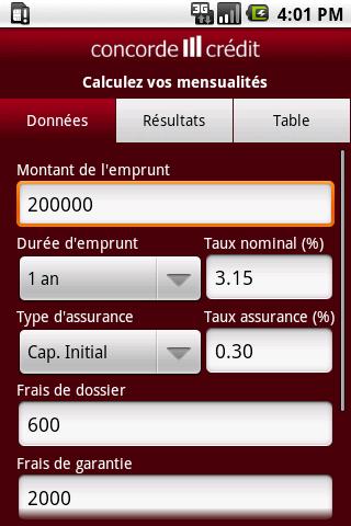 Simulation Credit Immobilier Android Finance