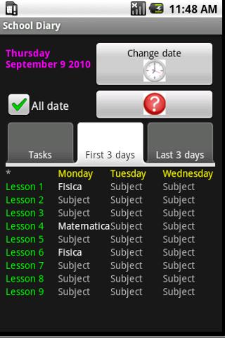 Agenda school Android Lifestyle
