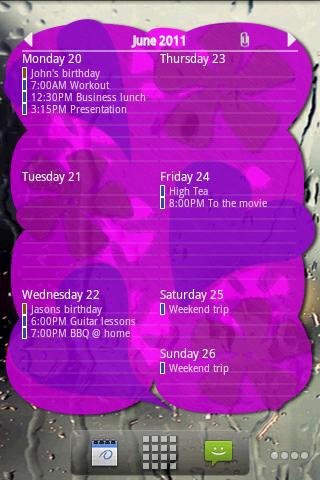 Agenda Widget Lady Android Lifestyle