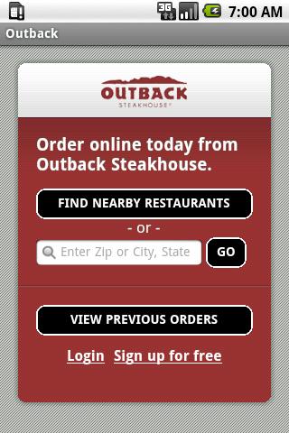 Outback Steakhouse Android Lifestyle