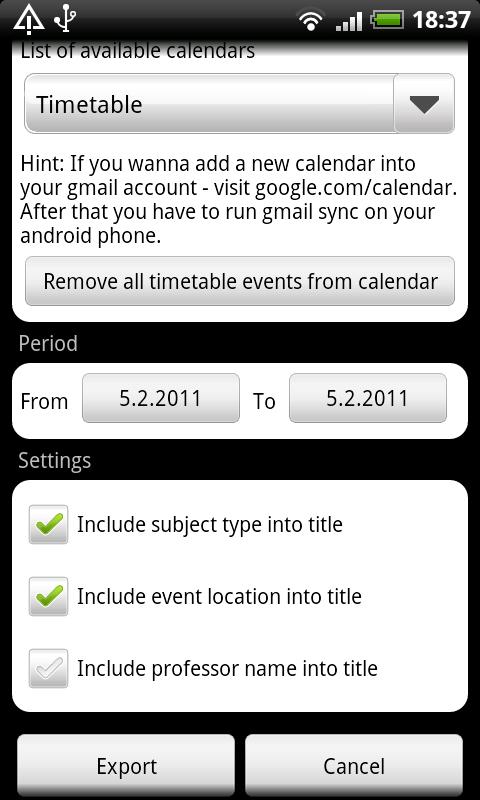 uTimetable Android Lifestyle