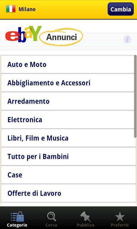 eBay Annunci Android Lifestyle