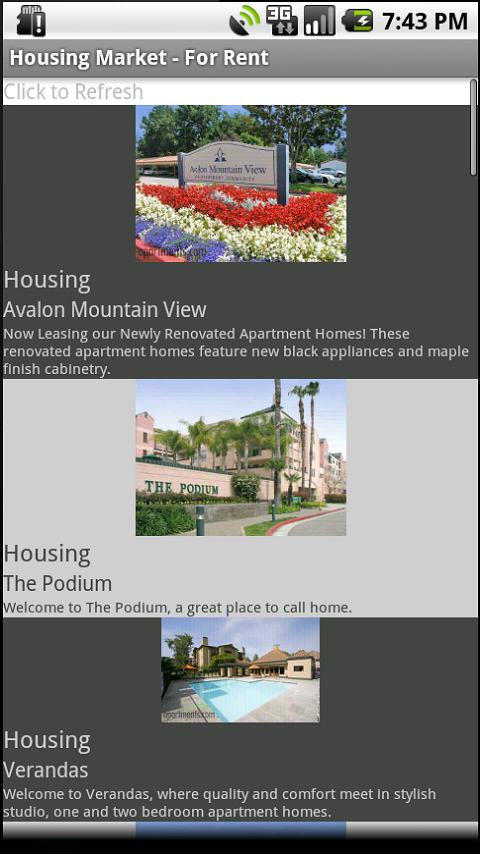 Housing Market – For Rent Android Lifestyle