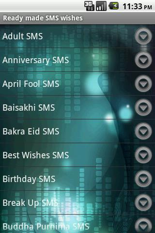 Ready made SMS wishes Android Lifestyle