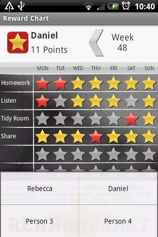 Reward Chart (Chore Chart) Android Lifestyle