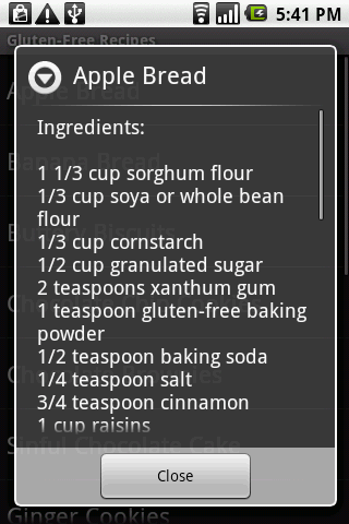 Gluten-Free Recipes Android Lifestyle