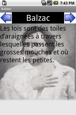 citations de Balzac Android Lifestyle