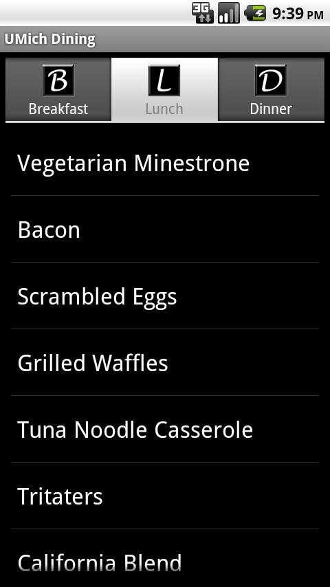 UMich Dining Android Lifestyle