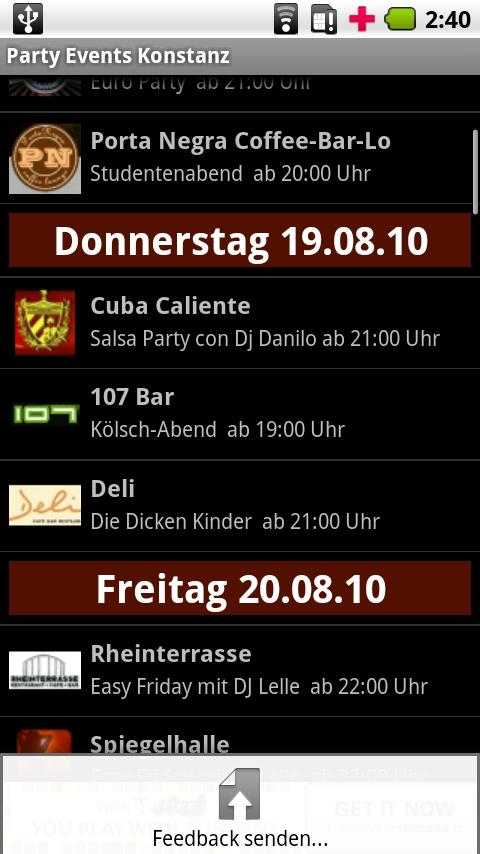 Party Events Konstanz Android Lifestyle