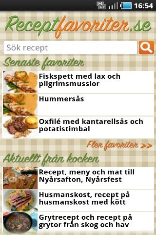 Receptfavoriter.se Android Lifestyle