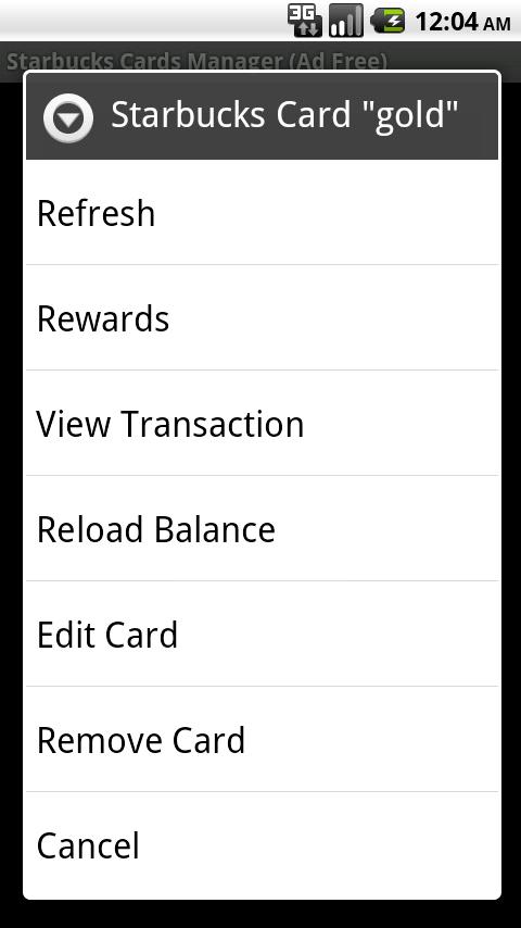 Starbucks Cards Manager AdFree Android Lifestyle