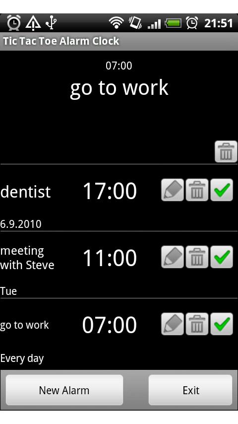 Tic Tac Toe Alarm Clock Android Lifestyle