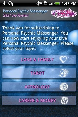 PERSONAL PSYCHIC MESSENGER Android Lifestyle