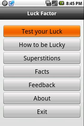 Luck Factor Android Lifestyle